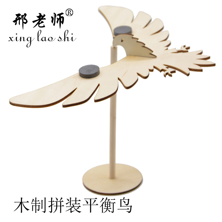Graffiti Balance Eagle, wooden assembly Balance Bird, Balance Eagle DIY toy, small Tech creations, small inventions by Teacher Xing pic 4