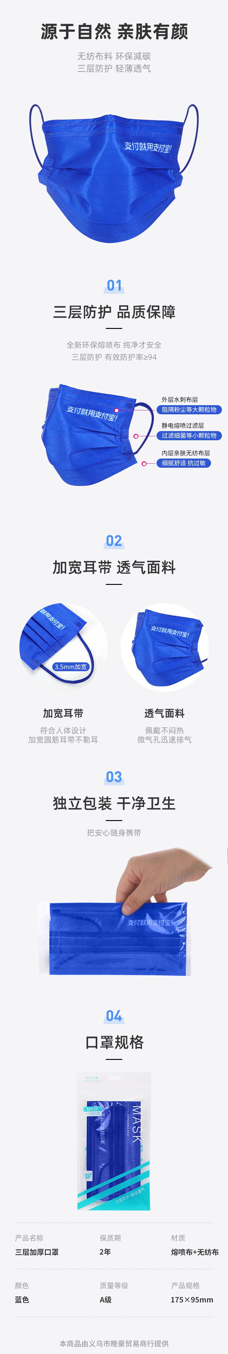 Fifty disposable masks pic 1