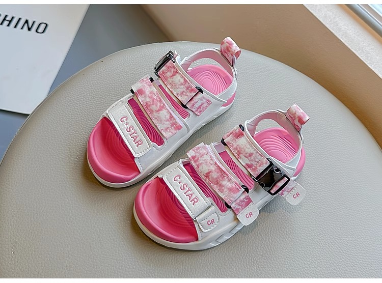 儿童运动凉鞋2024夏季新款男童防滑包头沙滩鞋迷彩软底女童休闲鞋详情29