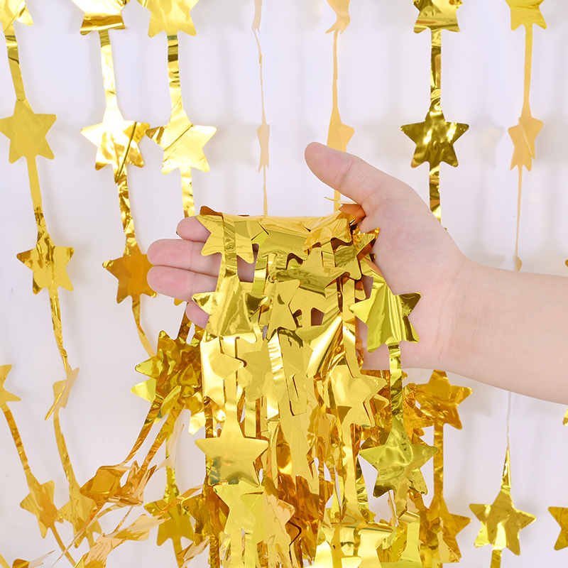 1*2M stars сделали занавески из проволоки, чтобы украсить праздничные стены кисточками pic 15