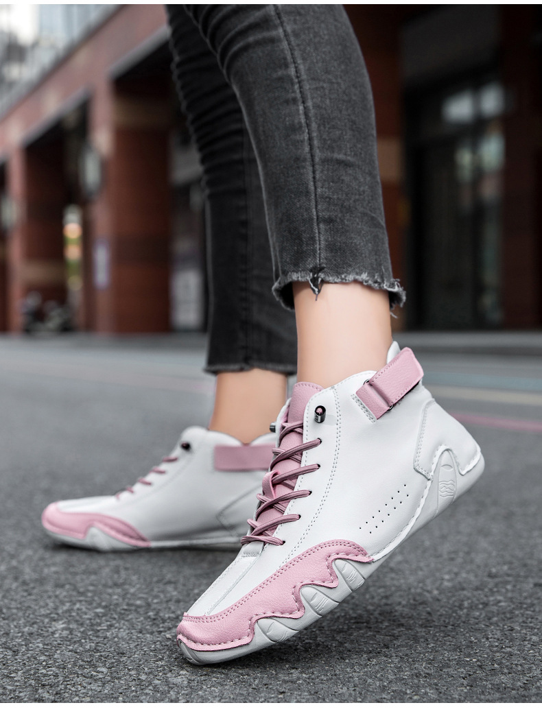 跨境独立站爆款女士马丁靴时尚拼色情侣鞋男女大码高帮休闲鞋短靴详情35