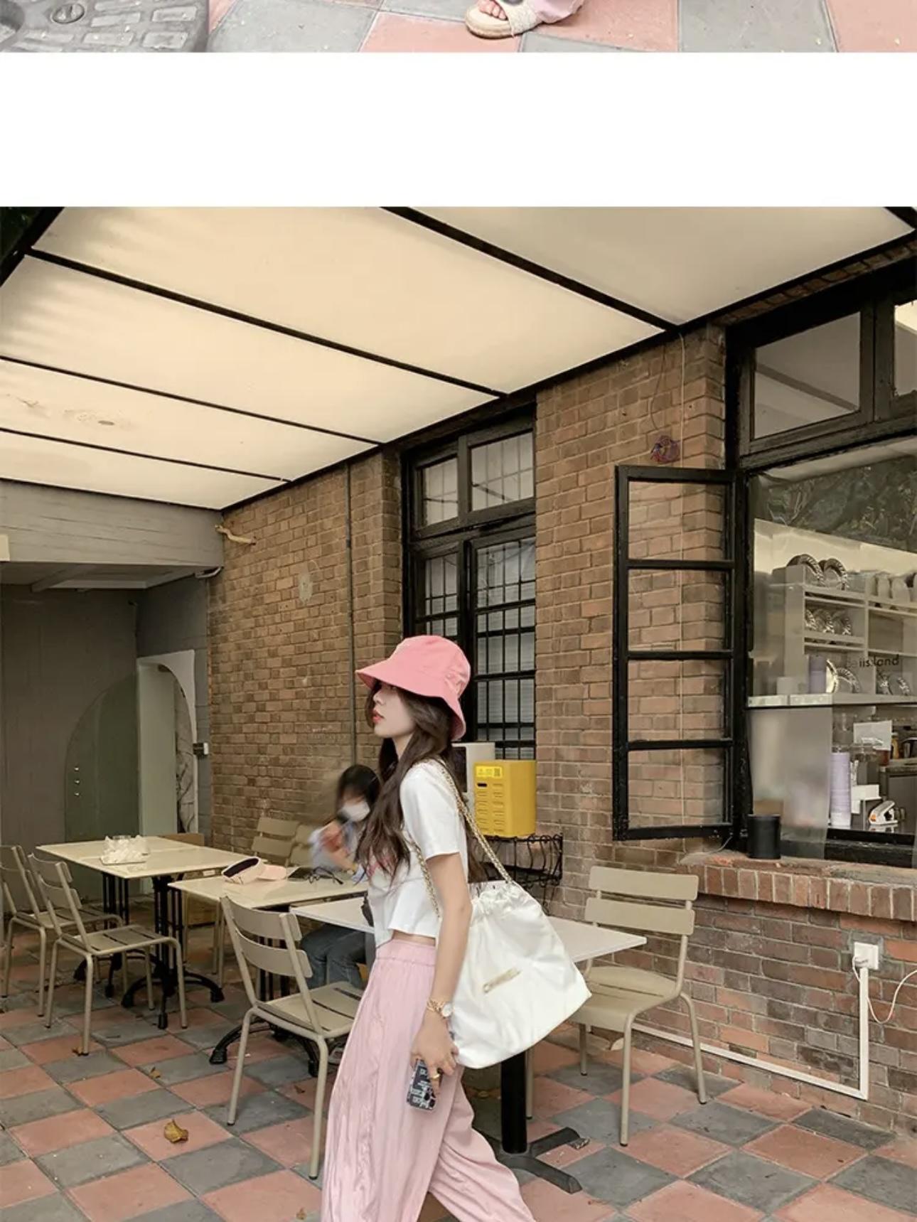 高级感白色奶芙裤醋酸山本裤女春夏奶油日系慵懒休闲阔腿裤拖地裤详情31