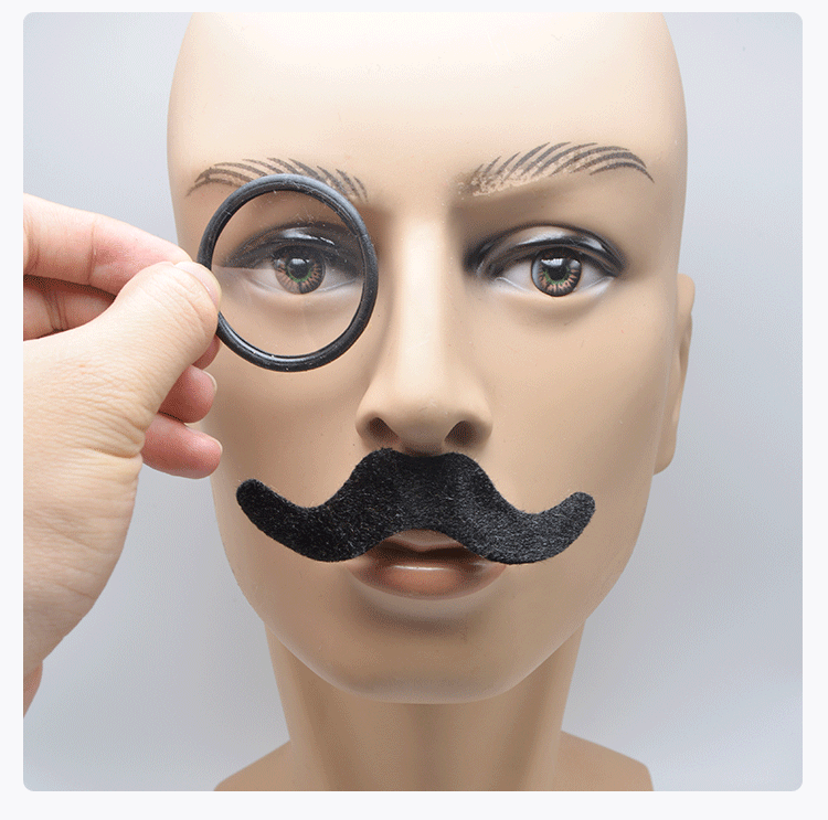 亚马逊跨境化妆舞会道具 福尔摩斯眼镜胡子 万圣节仿真胡子眼镜详情5