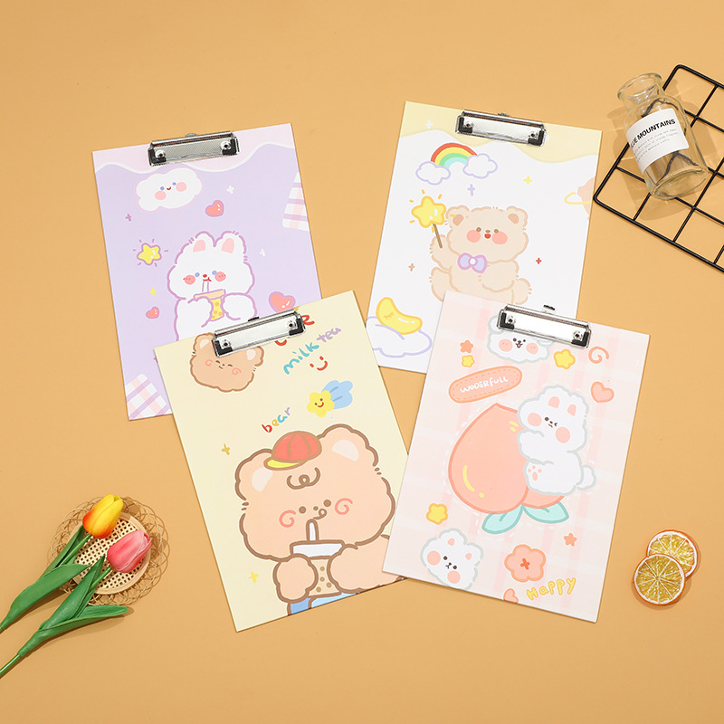 新款卡通A4板夹文件夹学生考试垫板资料ins高颜值文件夹办公文具详情16