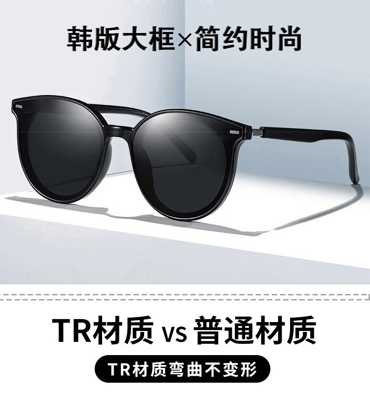 新款偏光防晒墨镜女高级感TR品质贴牌防紫外线非gm太阳镜一件代发详情4