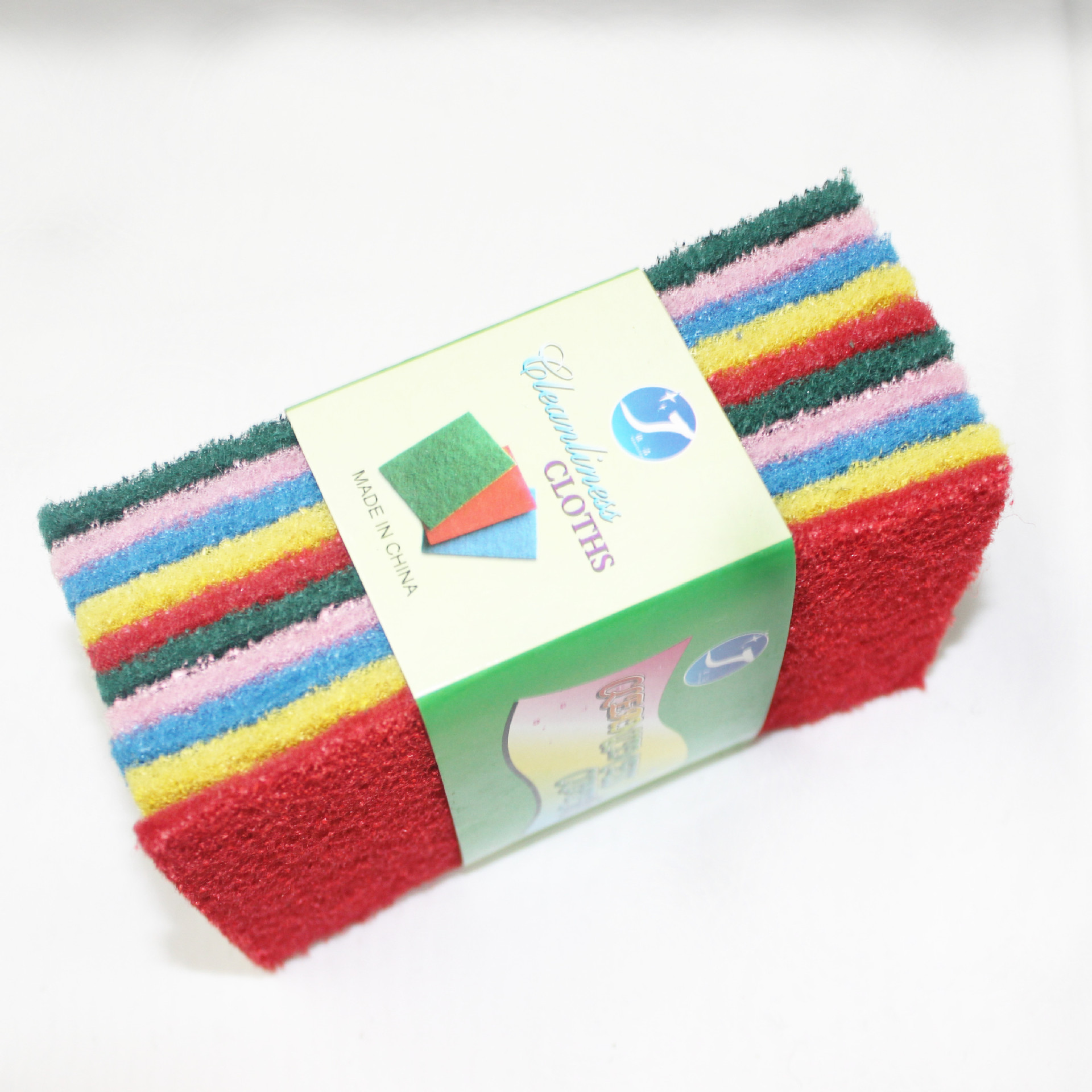 Yijie Baili colored sponge Scouring Pad 10-piece set, Jingbai Li dishwashing Agent Companion, highly efficient kitchen grease removal and cleaning cloth pic 5