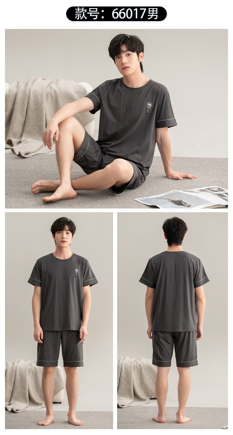 男士睡衣男款夏季纯棉短袖短裤2025年新款套装男生家居服韩式夏款详情28