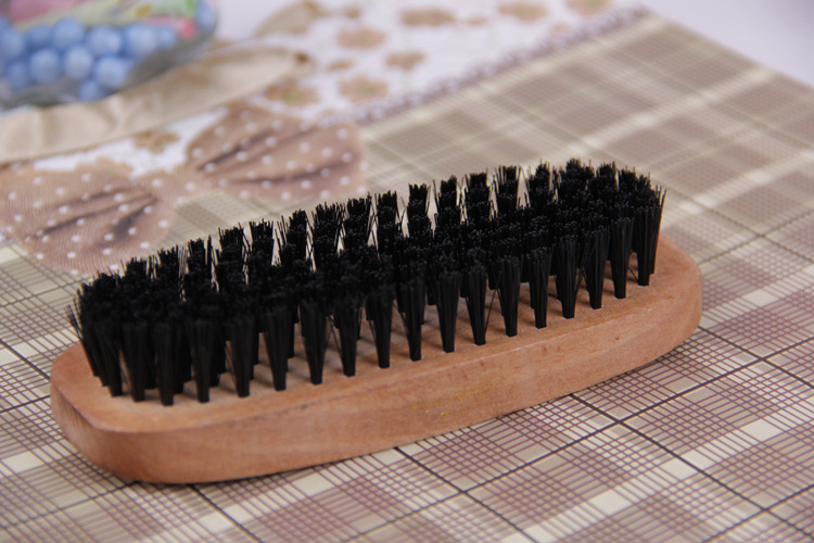 Factory direct sales of high-quality daily-use black nylon silk wool oval shoe brushes, leather shoe brushes, sports shoe brushes and oiling brushes pic 1