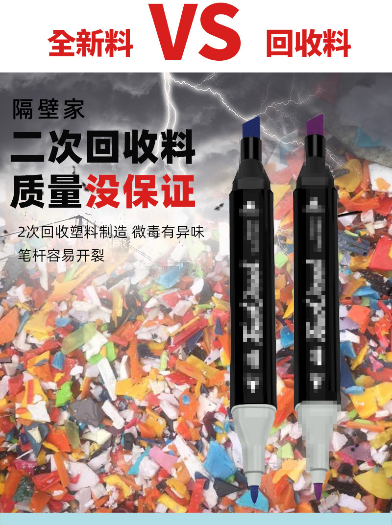 批发双头创意马克笔pp油性马克笔盒子彩色马克笔学生专用套装80色详情19