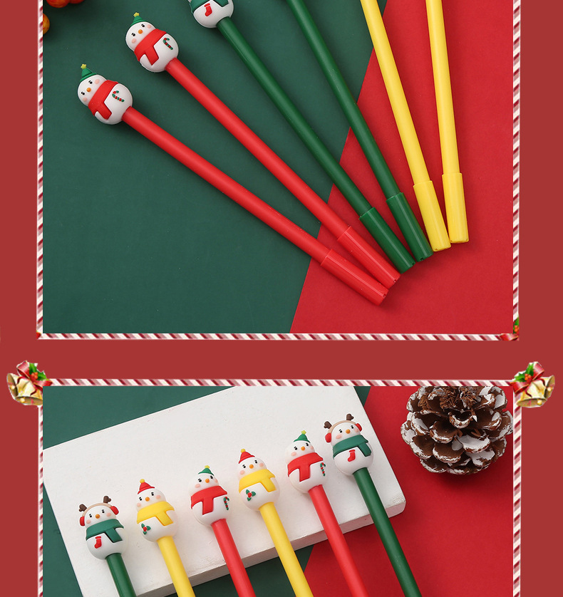 中帆中性笔批发2023新款圣诞雪人中性笔创意圣诞节水笔厂家直销详情12