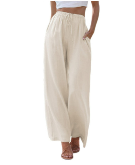 Spring/Summer 2023 Independent Station New European and American cross-border fashion drawstring casual women's wide-leg pants pic 22