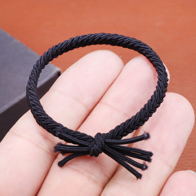 Korean version cute colorful woven rubber bands, candy-colored knotting hair ties, spring-colored hair bands, bows, forest girl headwear pic 9