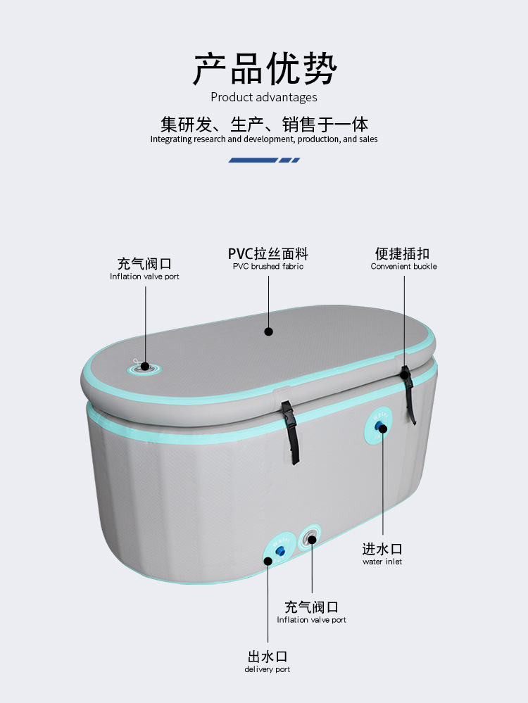 加热泡澡桶家用折叠浴缸老人儿童洗澡盆沐浴桶大人全身恒温双人详情2