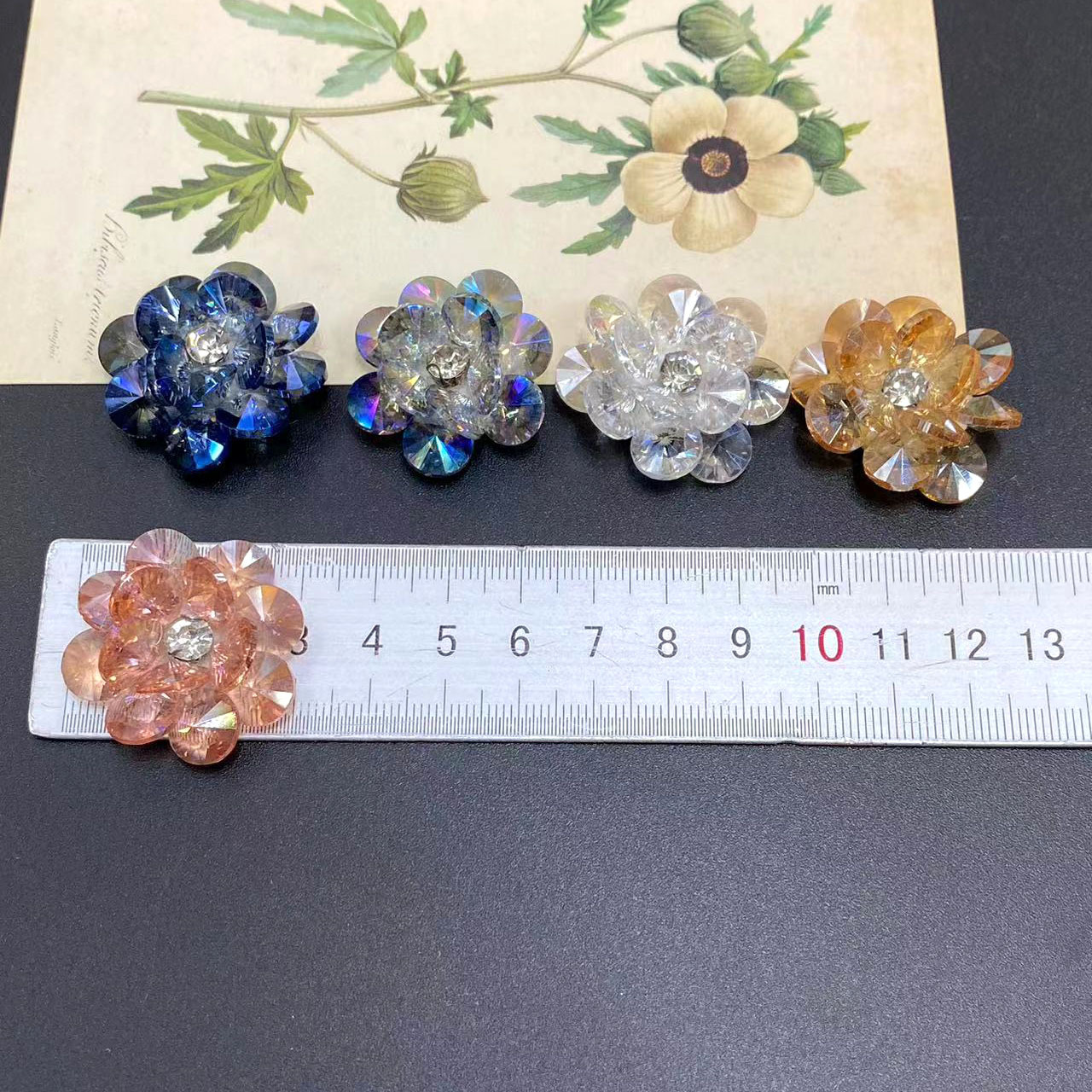 水晶手工花发饰配件鞋子帽子服饰辅料配件发箍发夹配件  厂家直批详情3