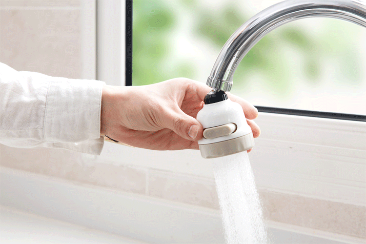 Faucet booster, shower head splash preventer, filter nozzle, household tap water, kitchen water filter, nozzle, water-saving device, universal pic 4