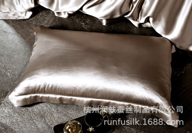 Heavyweight 25mm 100% mulberry silk bedding, wedding silk four-piece set, silk quilt cover and bed sheet pic 9