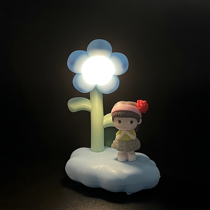 DIY手工小夜灯工玩具装饰台灯甜美可爱云朵太阳花发光玩具儿童手详情3