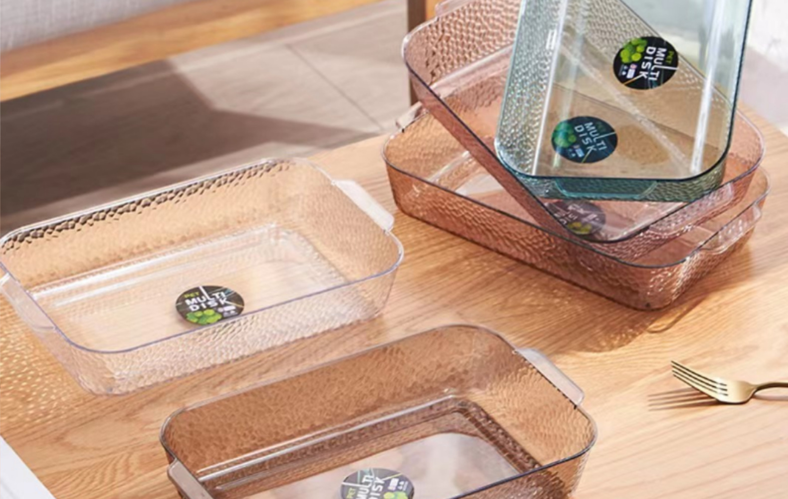 米粒风北欧风格 PET盘子 家用水果透明盘子 颜色 款式齐全详情2