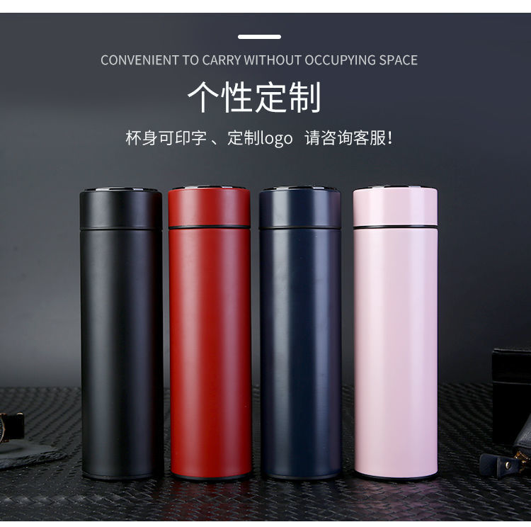 智能测温保温杯304不锈钢男士大容量泡茶杯子女生便携商务水杯子详情2