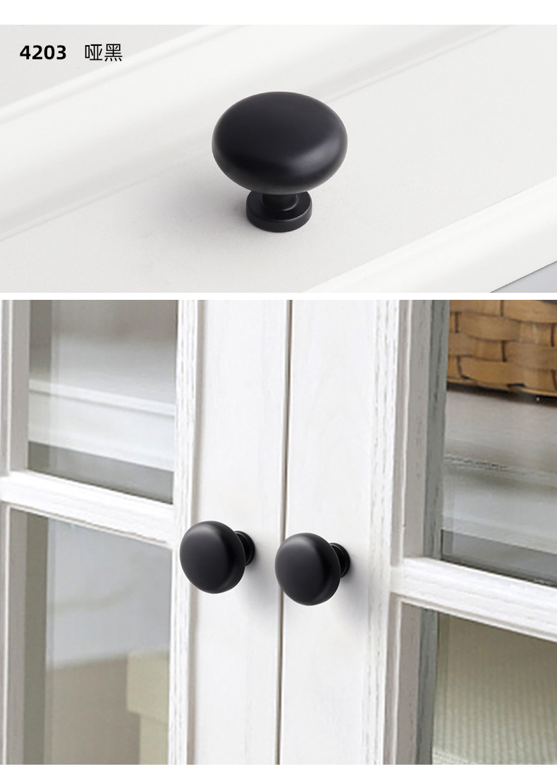 Single-hole round twisted zinc alloy solid thickened light luxury single-grain handle, cabinet, wardrobe drawer, cabinet door, cabinet small handle pic 30