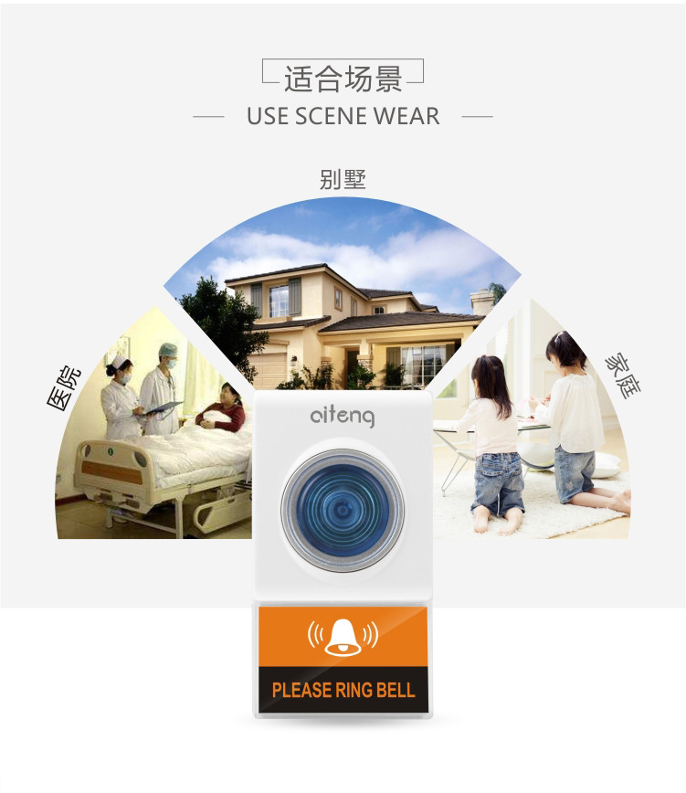 Wireless digital doorbell, AC doorbell, remote control doorbell, household doorbell, electronic doorbell pic 9