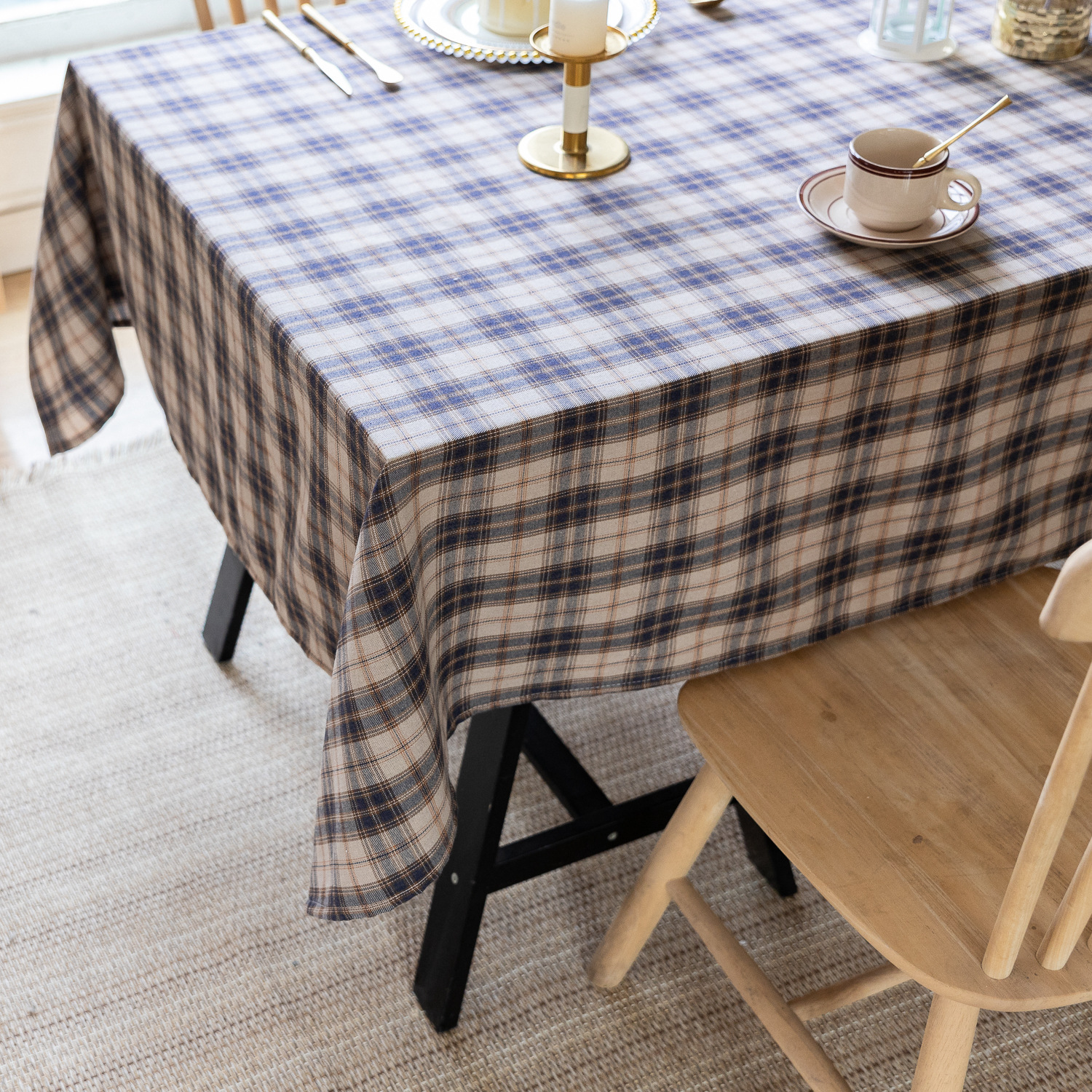 American green checkered table fabric Christmas Day Amazon rectangular atmosphere decoration tablecloth manufacturer, South Korea pic 39