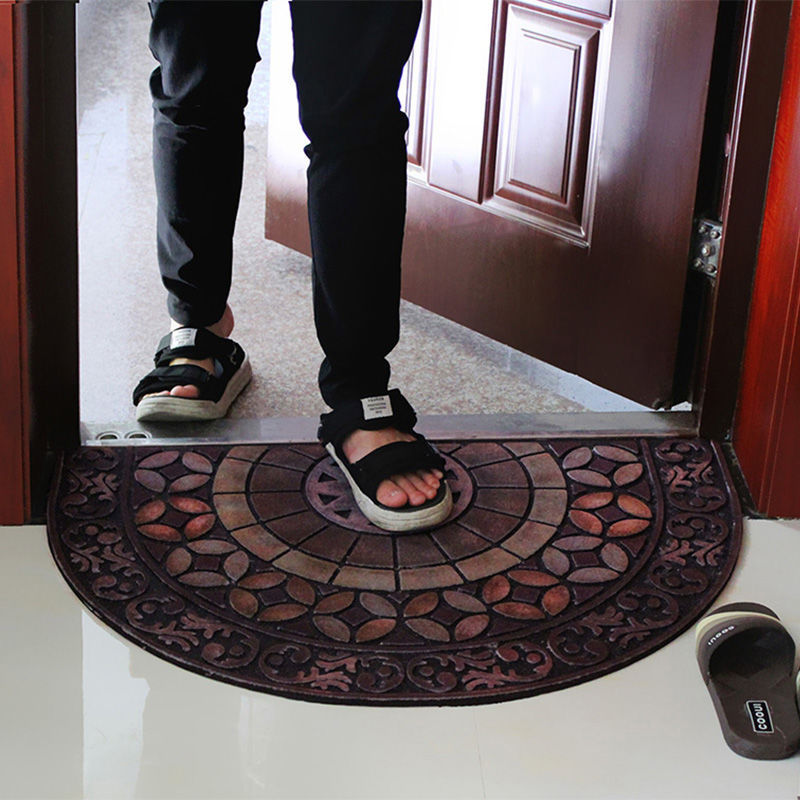 欧式大门口地垫入户门垫半圆形室外门外橡胶塑料门前进门踩脚垫子详情4