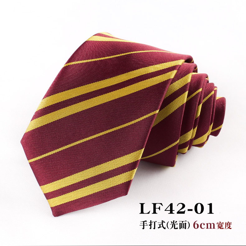 哈利波特领带格兰芬多斯莱特林拉文克劳赫奇帕奇学院条纹徽章领带详情10