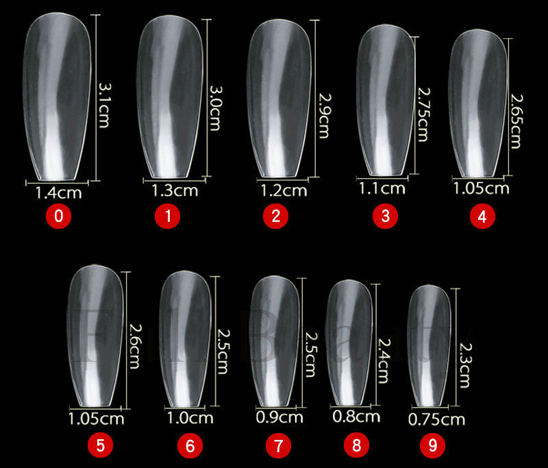 Cross-border new nail nail plate box set, thin and seamless, 240 pieces T-shaped ballet type false nail extension plates pic 3