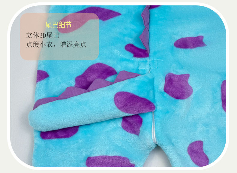 跨境新生婴儿衣服春秋宝宝连体衣法兰绒保暖可爱超萌居家连体睡衣详情13