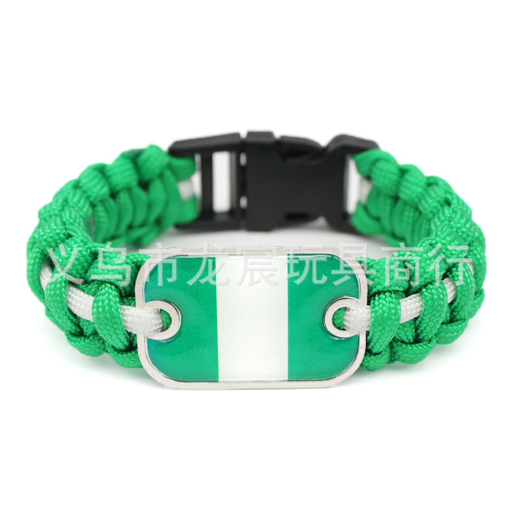 供应圭亚那国旗手链世界各国国旗伞绳编织手链户外救生手镯详情24