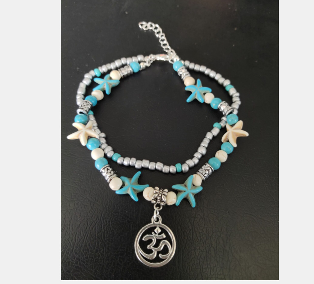 欧美跨境外贸脚饰乌龟脚链吊坠贝壳海星瑜伽沙滩情侣套装脚饰现货详情11