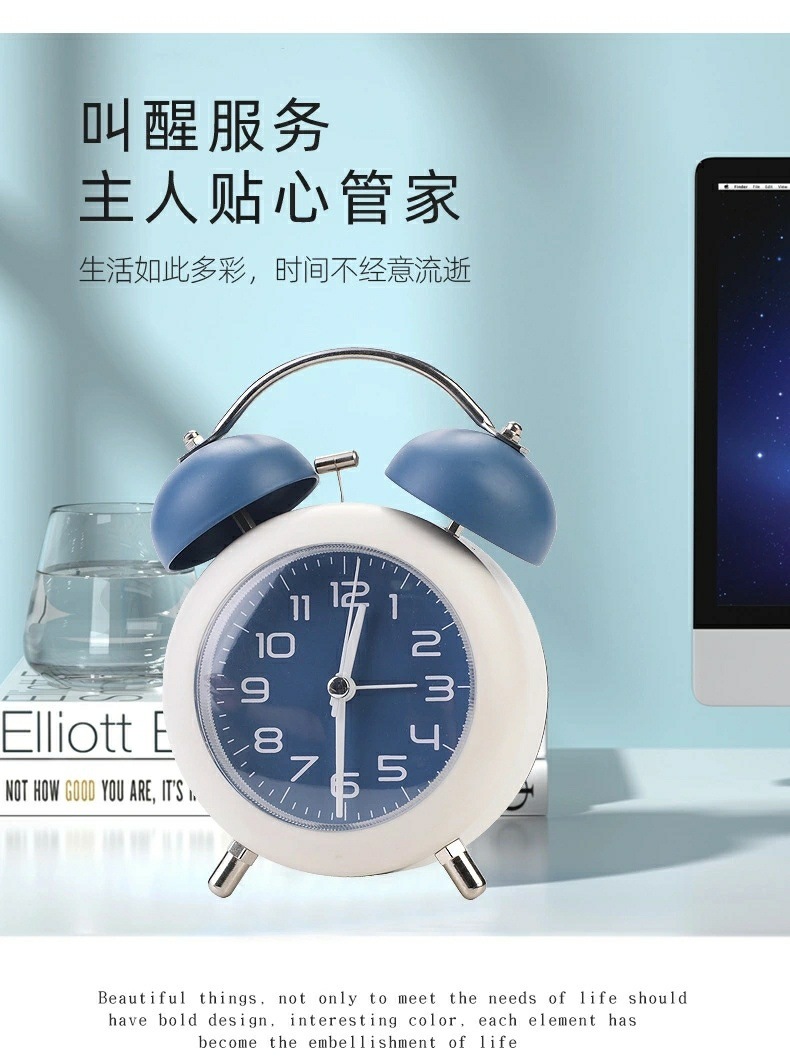 【专注代发】闹钟唤醒学生机械打铃金属儿童静音客厅卧室宿舍铃表详情17