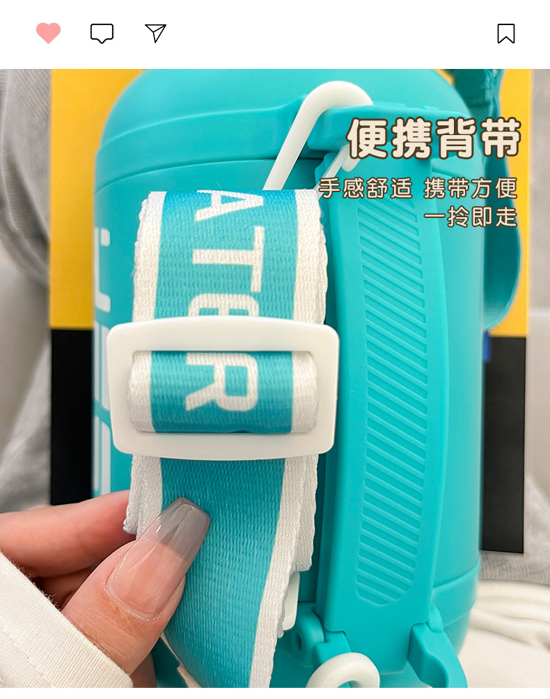 Giant insulated cup, 316 stainless steel ton bucket, sports and fitness large-belted cup, portable insulated water bottle with straw pic 34