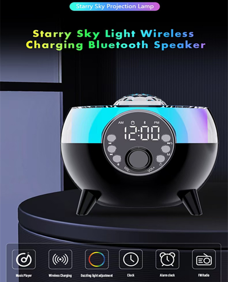 Трансконтинентальная космическая аренда с часами, сигнальная лампочка bluetooth, аудиосистема 15W pic 1