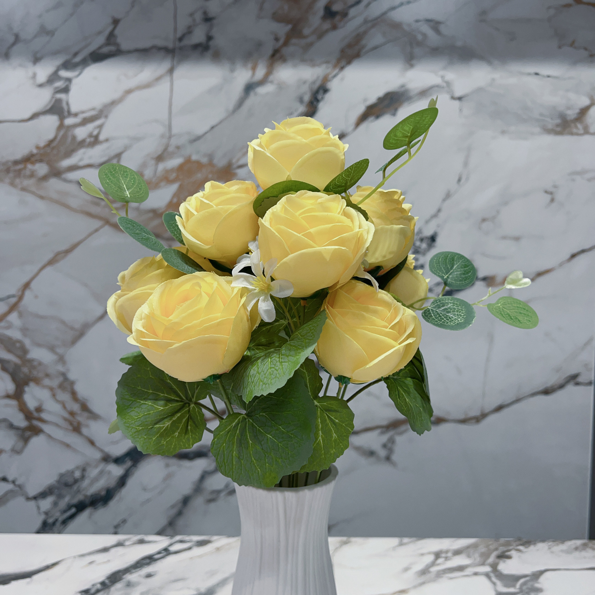 Wholesale of artificial flower head decorative flower arrangements, artificial rose decorative flower arrangements, wedding and home artificial flower ornaments pic 13