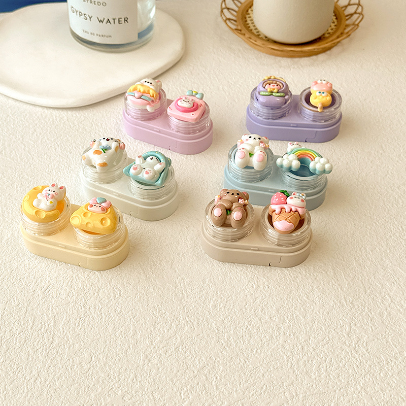 One-piece drawer-type contact lens case, beauty contact lens companion box, cute care box, compact and portable CT35 pic 15