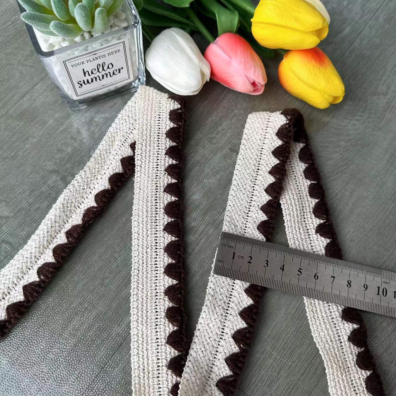 1.5cm3.0cm黑白花边包边条车线贝壳折边服装窗帘衣服服饰辅料详情7