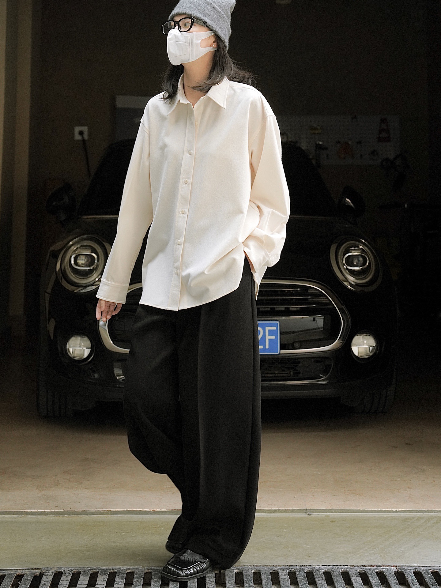 Early spring new Korean-style simple commuting brushed lapel shirt, loose and slimming, H-shaped thickened layering top for women pic 11