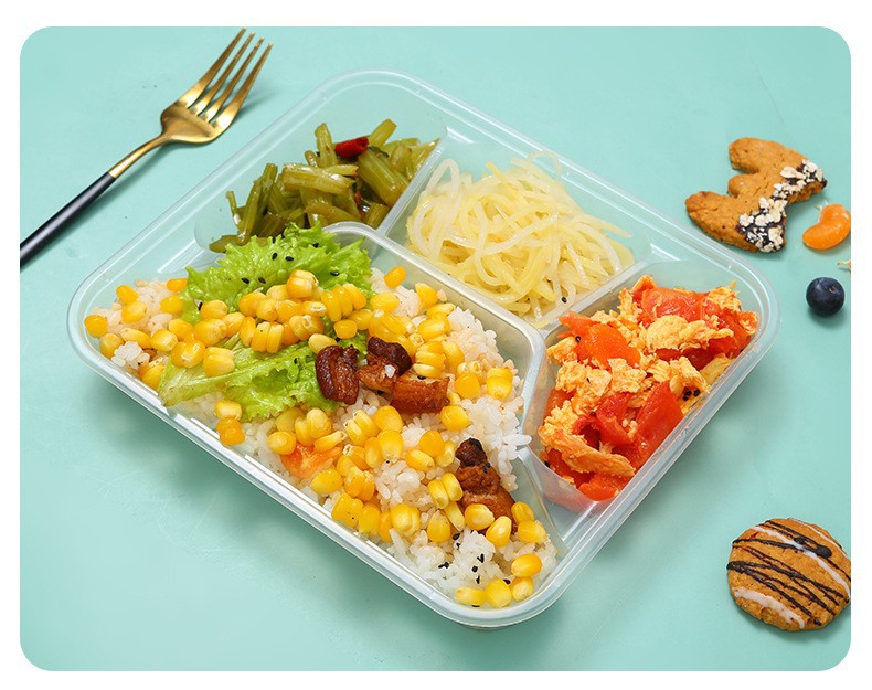 一次性饭盒多格快餐外卖打包盒二格三格四格五格PP长方形便当餐盒详情24