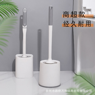 带底座软毛圆头马桶刷 洗厕刷悬挂无死角卫生间清洁刷家用马桶刷详情2