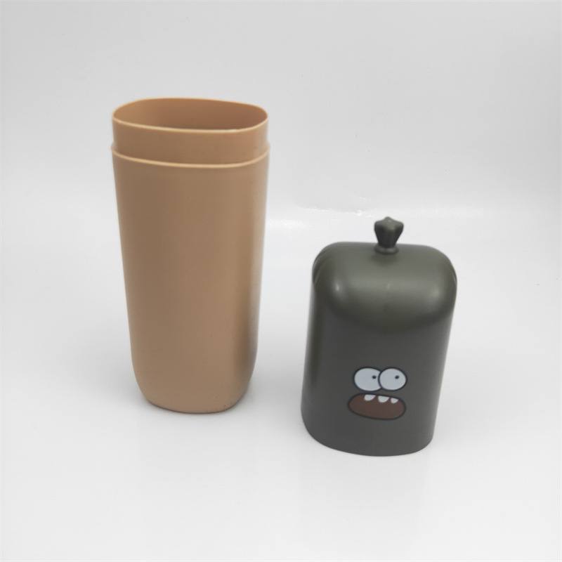 Wholesale of cute two-color toothbrushing cups, student dormitory toothbrush boxes, plastic mouthwash cups, and portable toothbrush cups pic 5