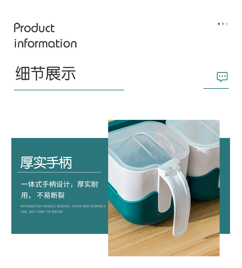 Factory direct sales, creative multi-purpose seasoning boxes with LIDS, kitchenware, plastic household wall-mounted salt shakers pic 7
