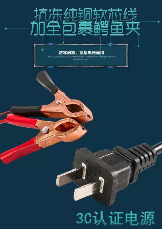 12V6A single battery charger for cars and motorcycles, battery charger, single lead-acid battery charger pic 6