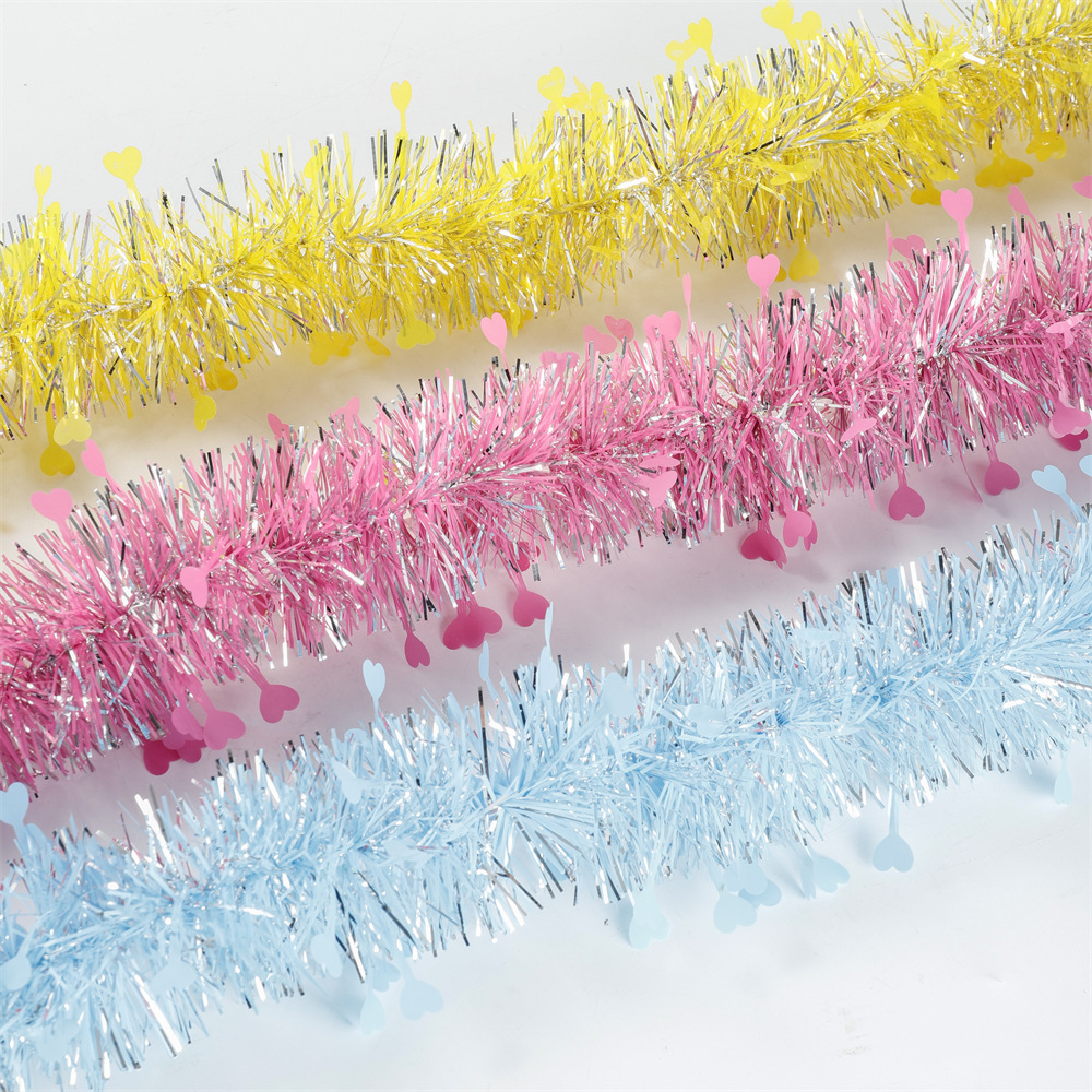 Christmas wool strips, heart-shaped sequins, colorful decals, ribbons, ribbons, birthday parties, wedding and festival decorations, wholesale of rubia cordifolia pic 2