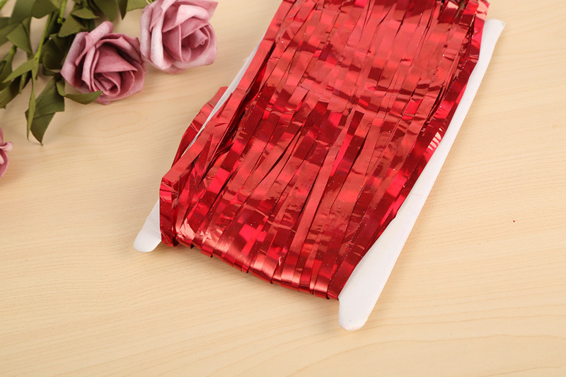 Colorful rain silk curtain thickened wedding decoration, party birthday event scene decoration, colorful tassel rain silk door curtain pic 6