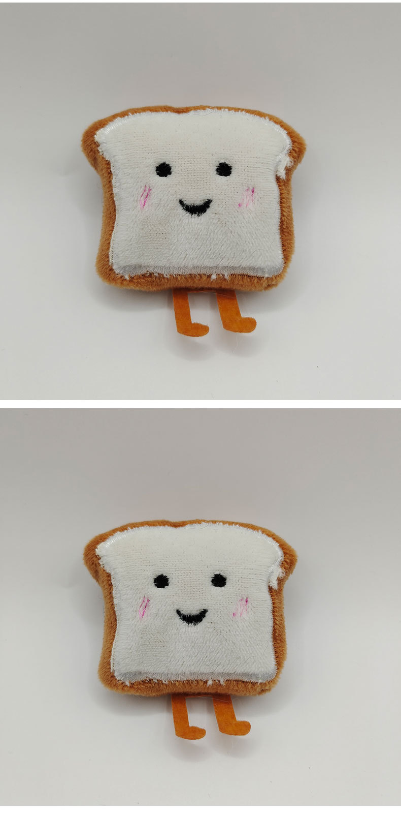 新品创意食物小面包吐司毛绒胸针批发可爱日系包包挂件服饰配件详情8