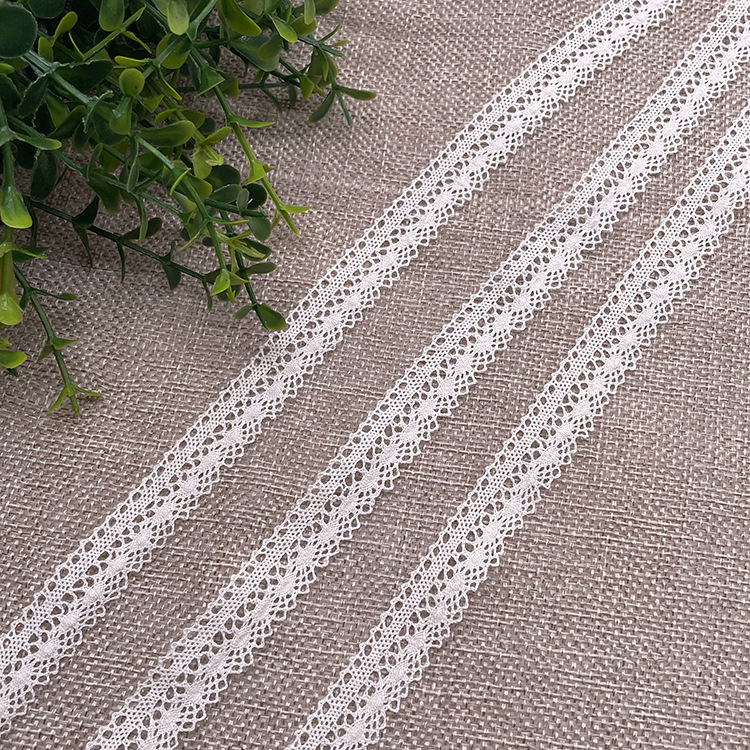 Кружева из чистого хлопка, 1.4 см, мелкий штрих-код DIY, ручной комплект одежды из чистого хлопка, аккуратно выгравированное кружево pic 3