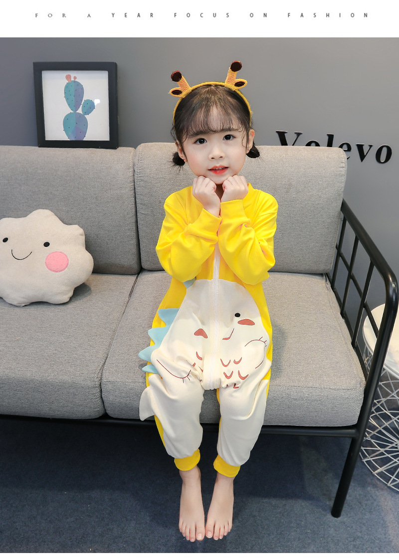 Cute one-piece clothes for infants and toddlers in spring and autumn, thin sleeping bags for boys and girls in spring and summer, spring cotton pajamas for babies aged 12-3 pic 8