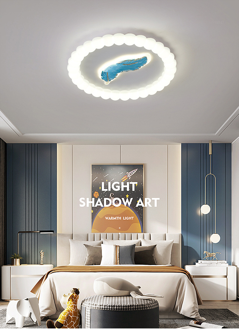 Nube influenciador techo lámpara estilo crema moderno cálido chicos niñas niños luz de habitación luz de dormitorio calabaza luz de red pic 5